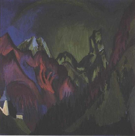 Ernst Ludwig Kirchner Tinzenhorn Zugen gorge near Monstein Sweden oil painting art